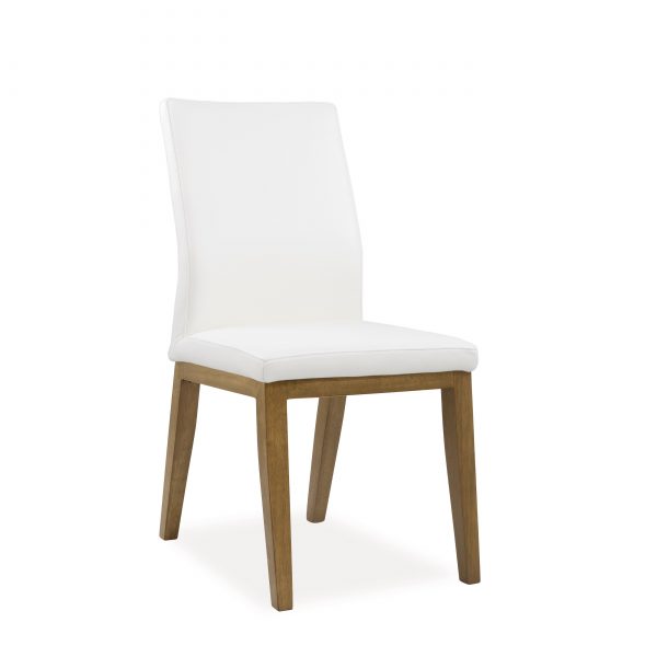 Lena Leather Dining Chair with Wood Legs ScanDesigns Furniture