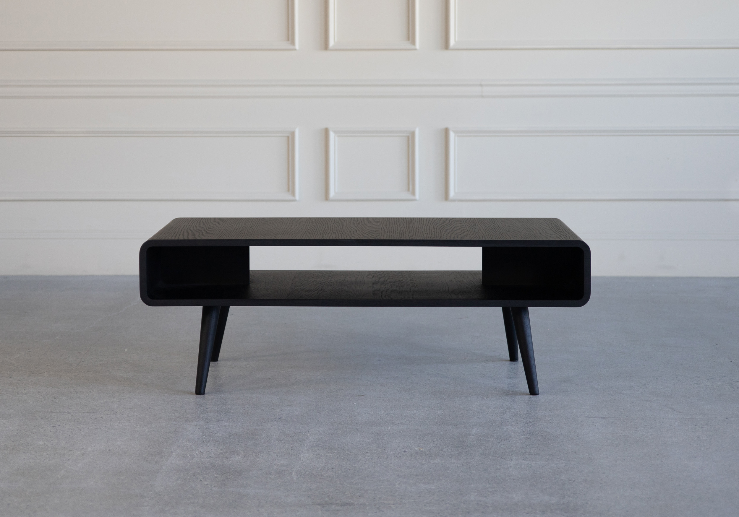 Newport Coffee Table Black Oak Front