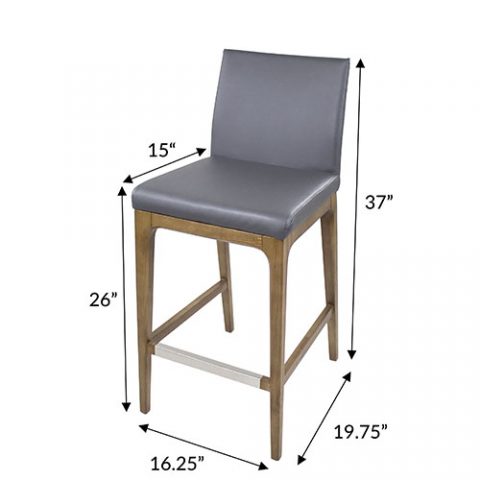 Dexter Leather Counter Height Stool | ScanDesigns Furniture