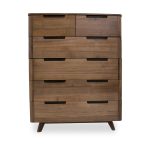 Tahoe Walnut Wood 5-Drawer High Chest