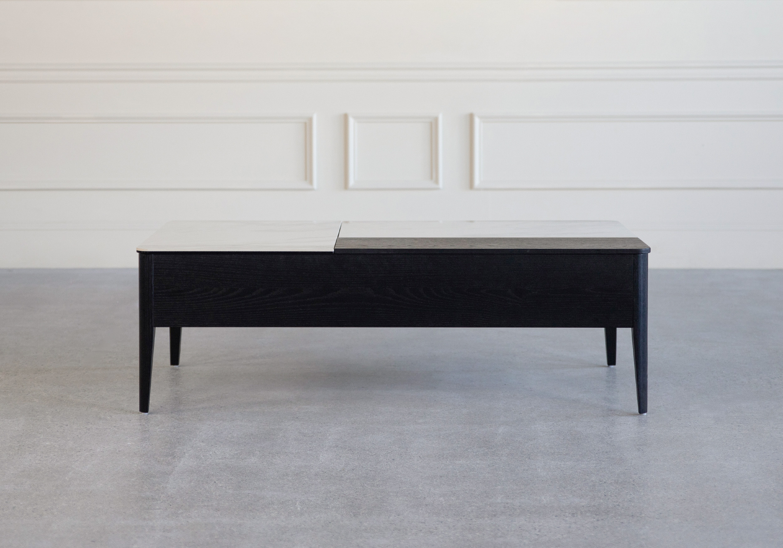 norman coffee table black front