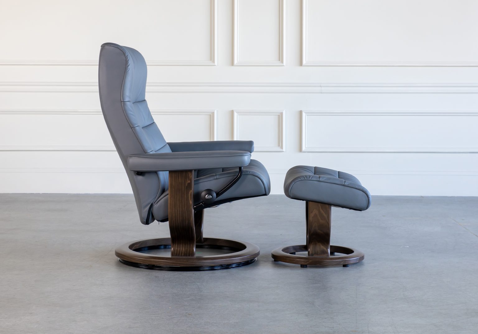 Opal Classic Recliner Neutral Grey Side