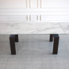 Potrero Dining Table White Ceramic Wenge Angle Top Extended 1