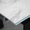 Potrero Dining Table White Ceramic Wenge Detail 1