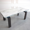 Potrero Dining Table White Ceramic Wenge Top Angle 2 1