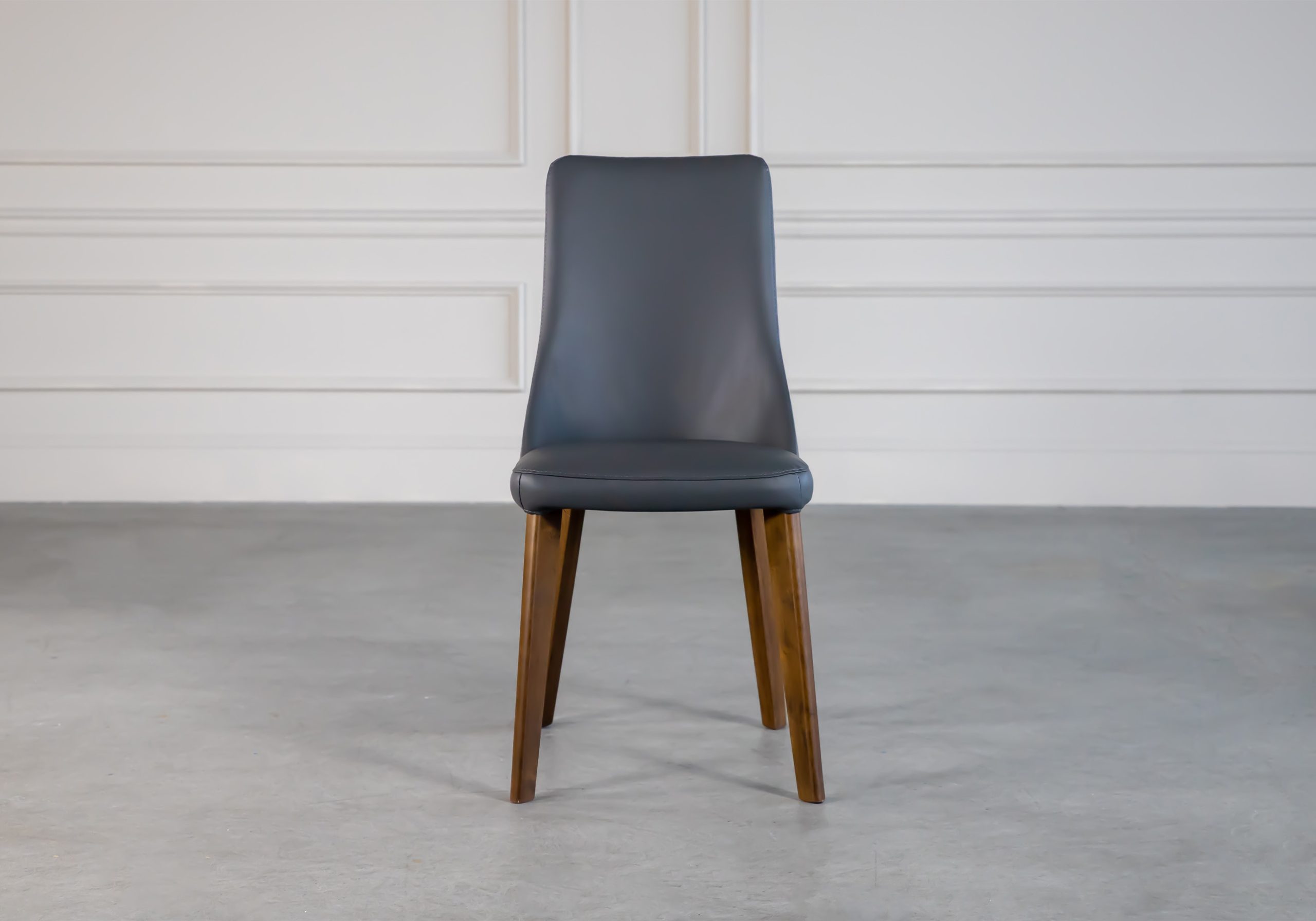 Maggie Dining Chair Grey V Front