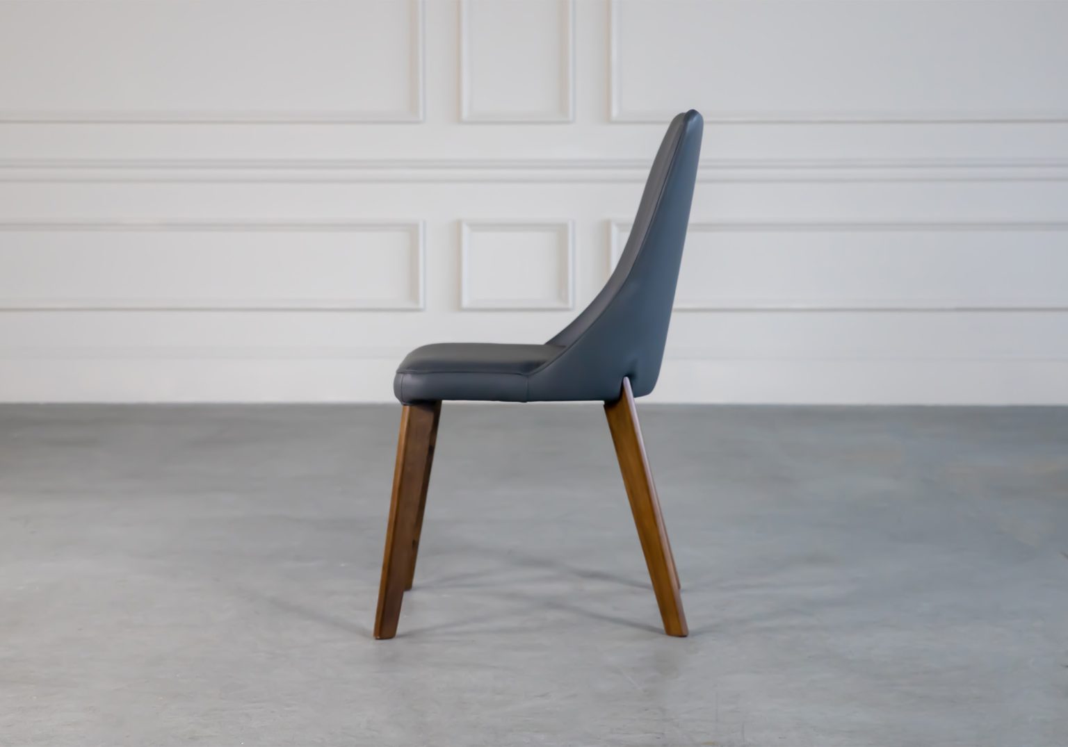 Maggie Dining Chair Grey V Side