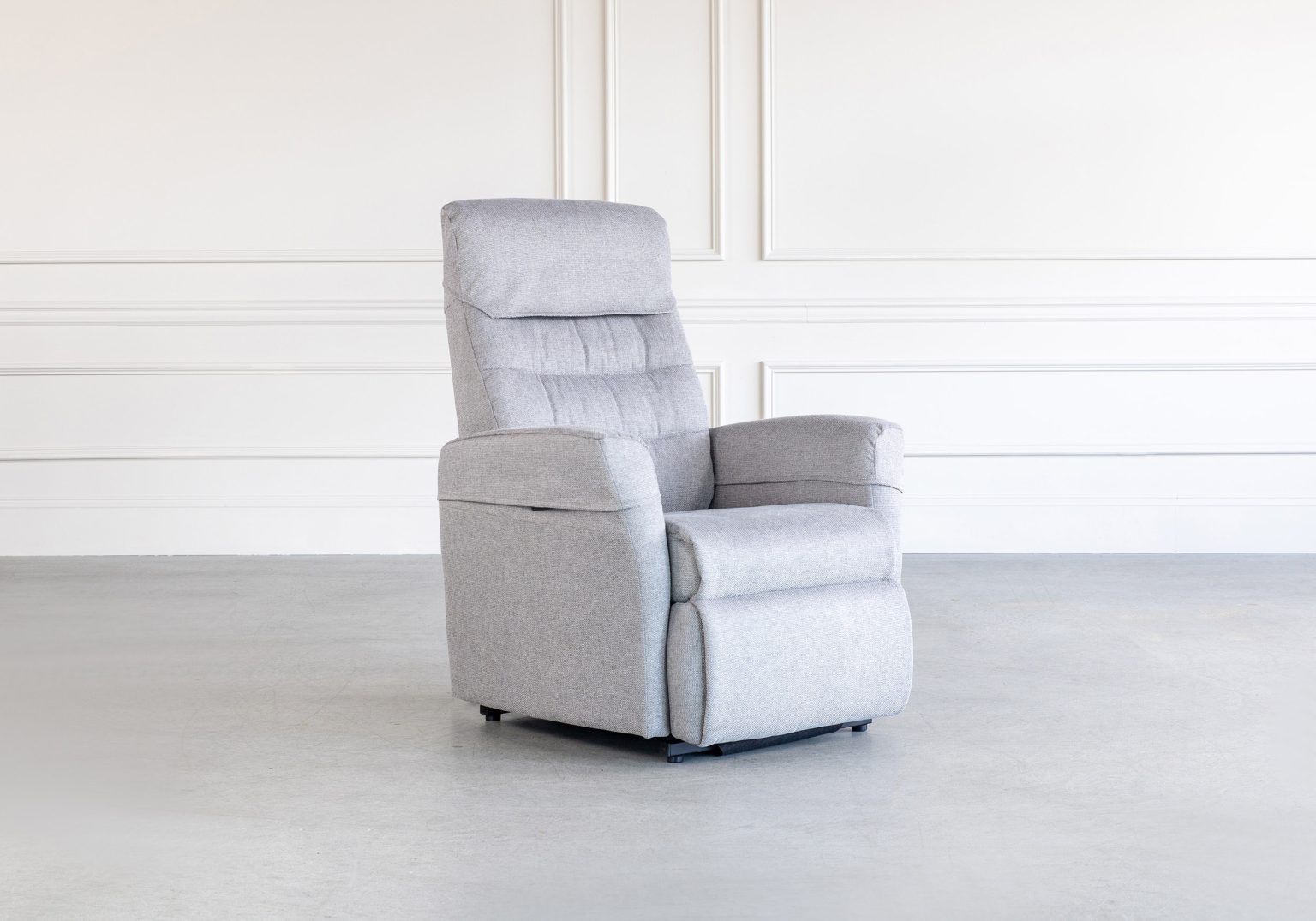 Queen Power Lift Recliner Ultra Nickel Angle