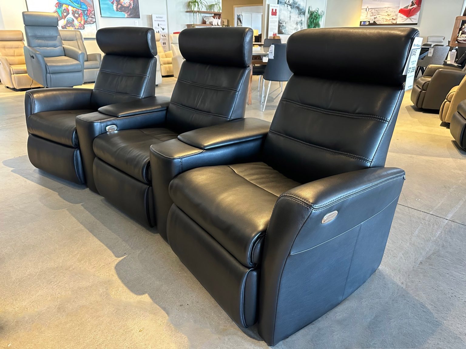 King Theatre Seating Angle 3 Seater