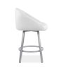 Wembley Swivel Stool Parchment Side