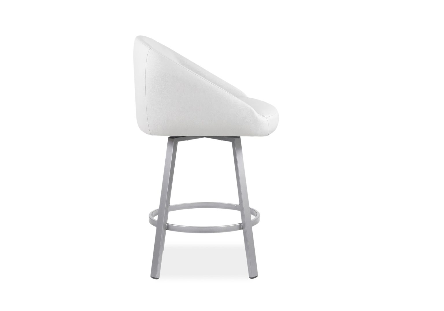 Wembley Swivel Stool Parchment Side