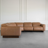 Wendy Butter Leather Sectional Front