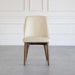 Isabel Leather Dining Chair with Wood Legs