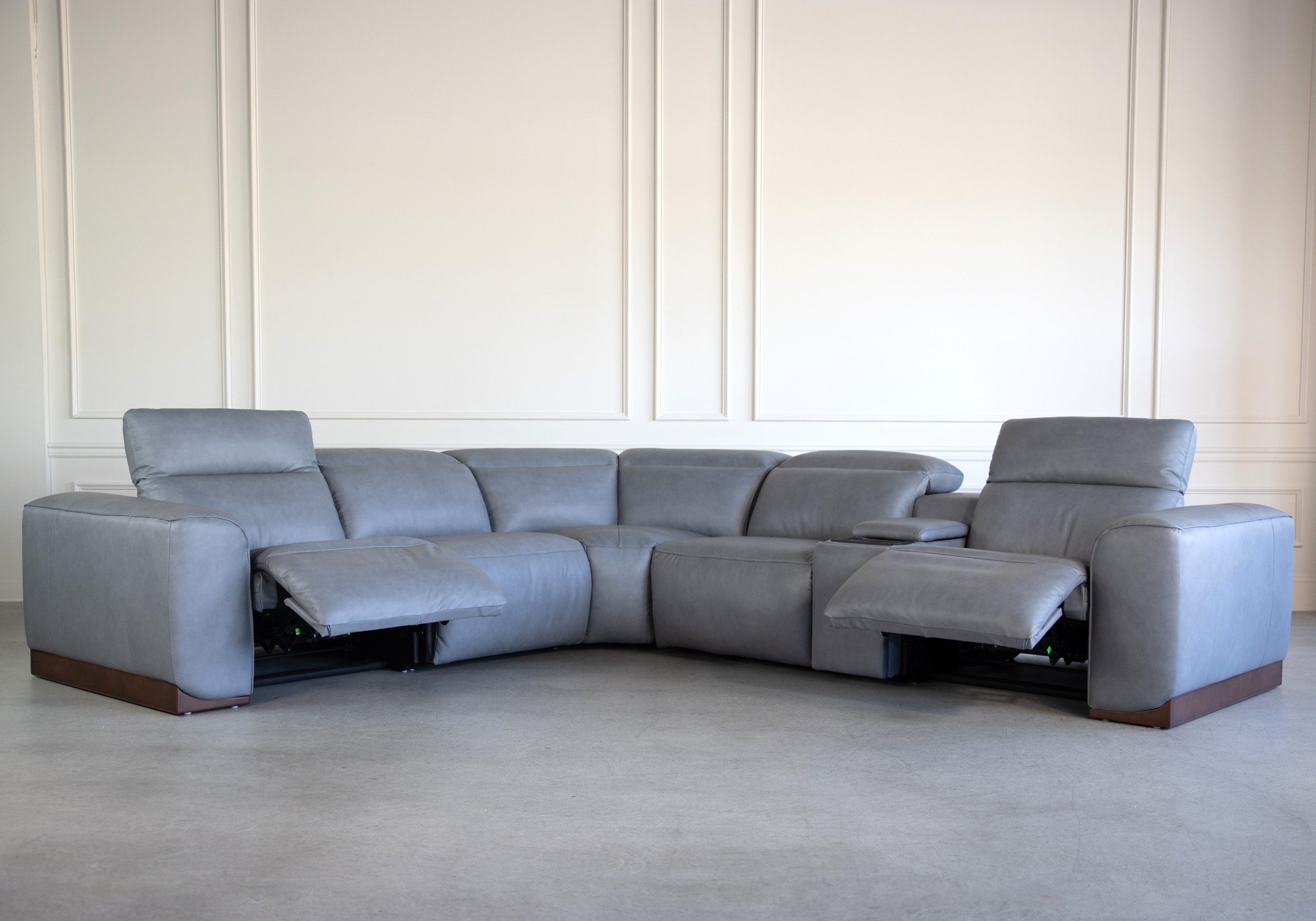 Karl Leather Reclining Sectional Sofa | ScanDesigns Furniture