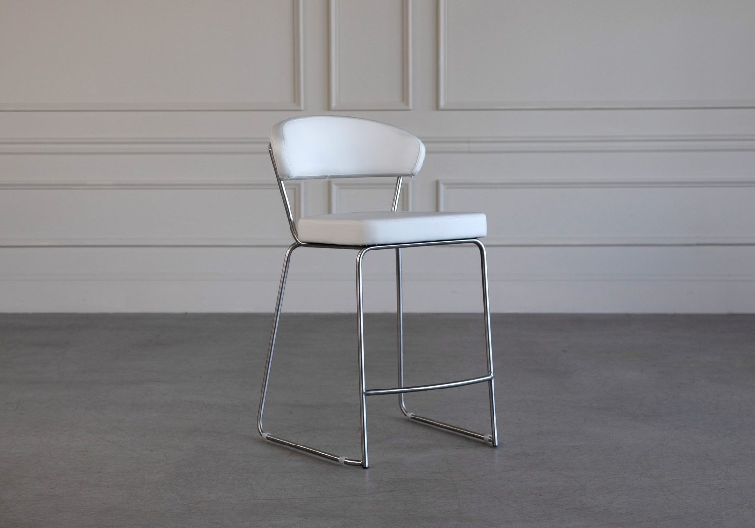 Claude Counter Stool White Angle