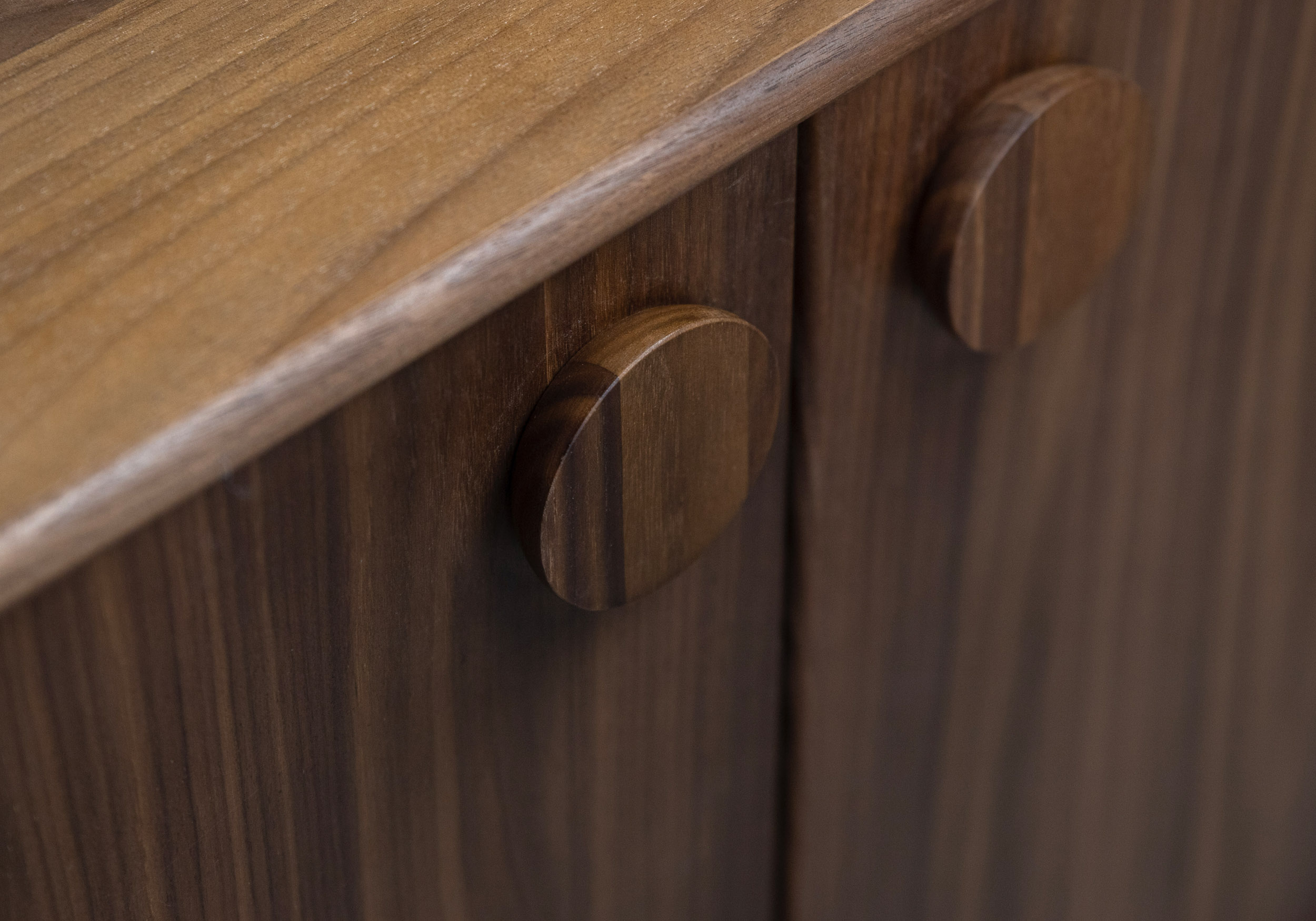 Spot Sideboard Walnut Detail Spot Sideboard Walnut Detail