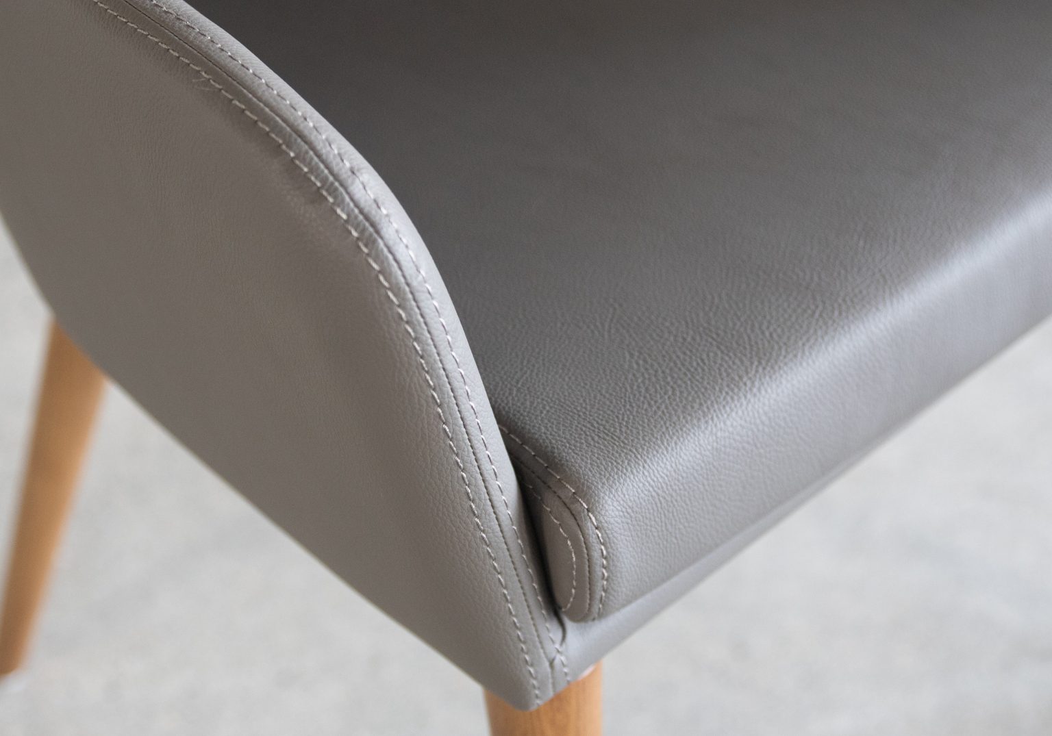 Vista Armchair Grey PU Detail