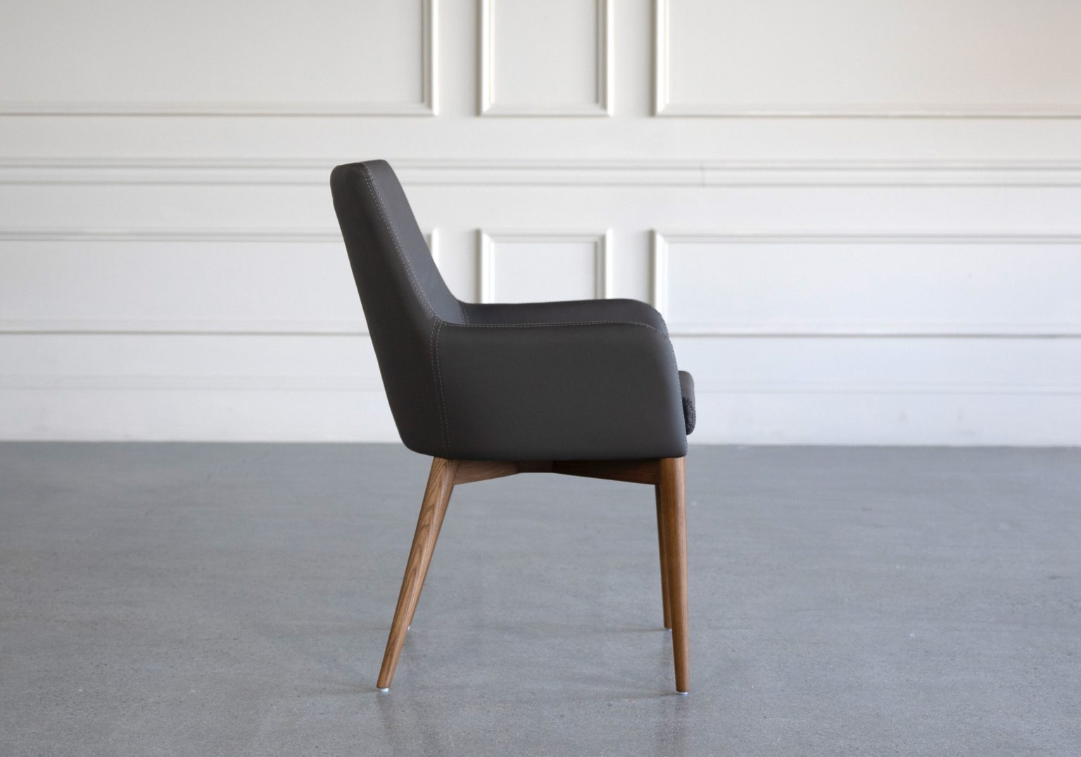 Vista Armchair Grey PU Side