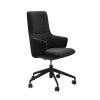 Mint Office Highback with Arms Paloma Balck Black Base Angle