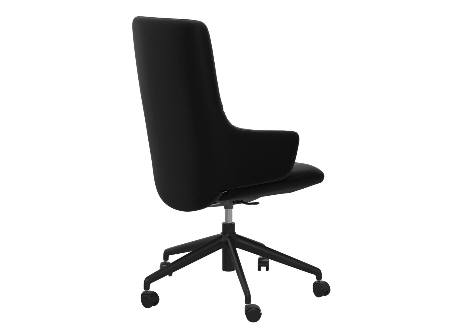 Mint Office Highback with Arms Paloma Balck Black Base Back