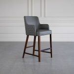 Selena Leather Counter Stool with Arms