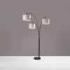 Bowery 3 Arm Black Arc Lamp in Black