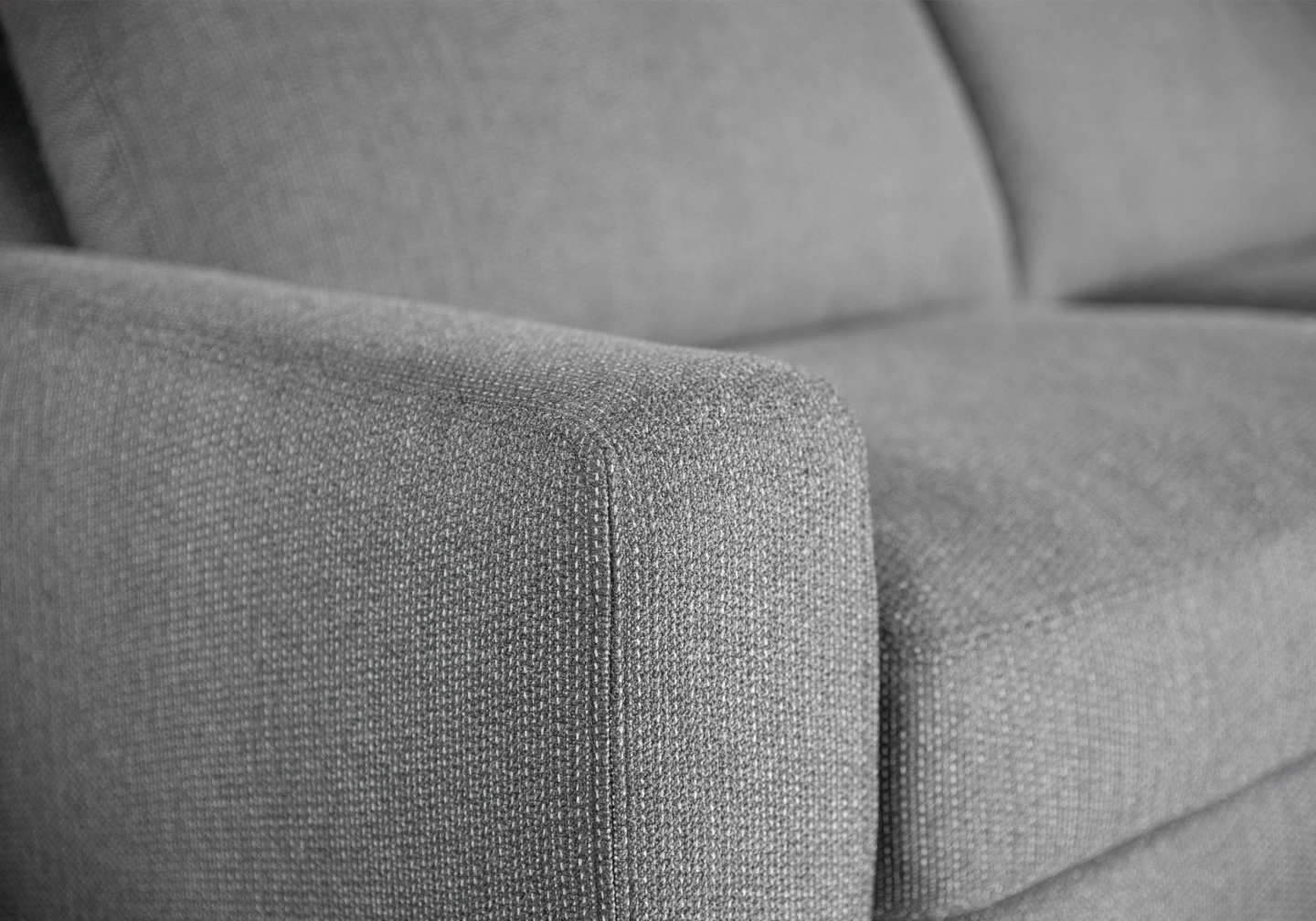 Rolin Dark Grey Fabric Sectional - Close Up