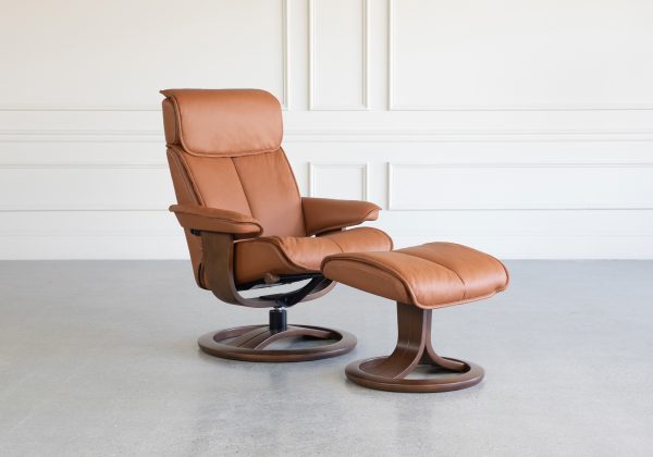 Leather rocker with ottoman online