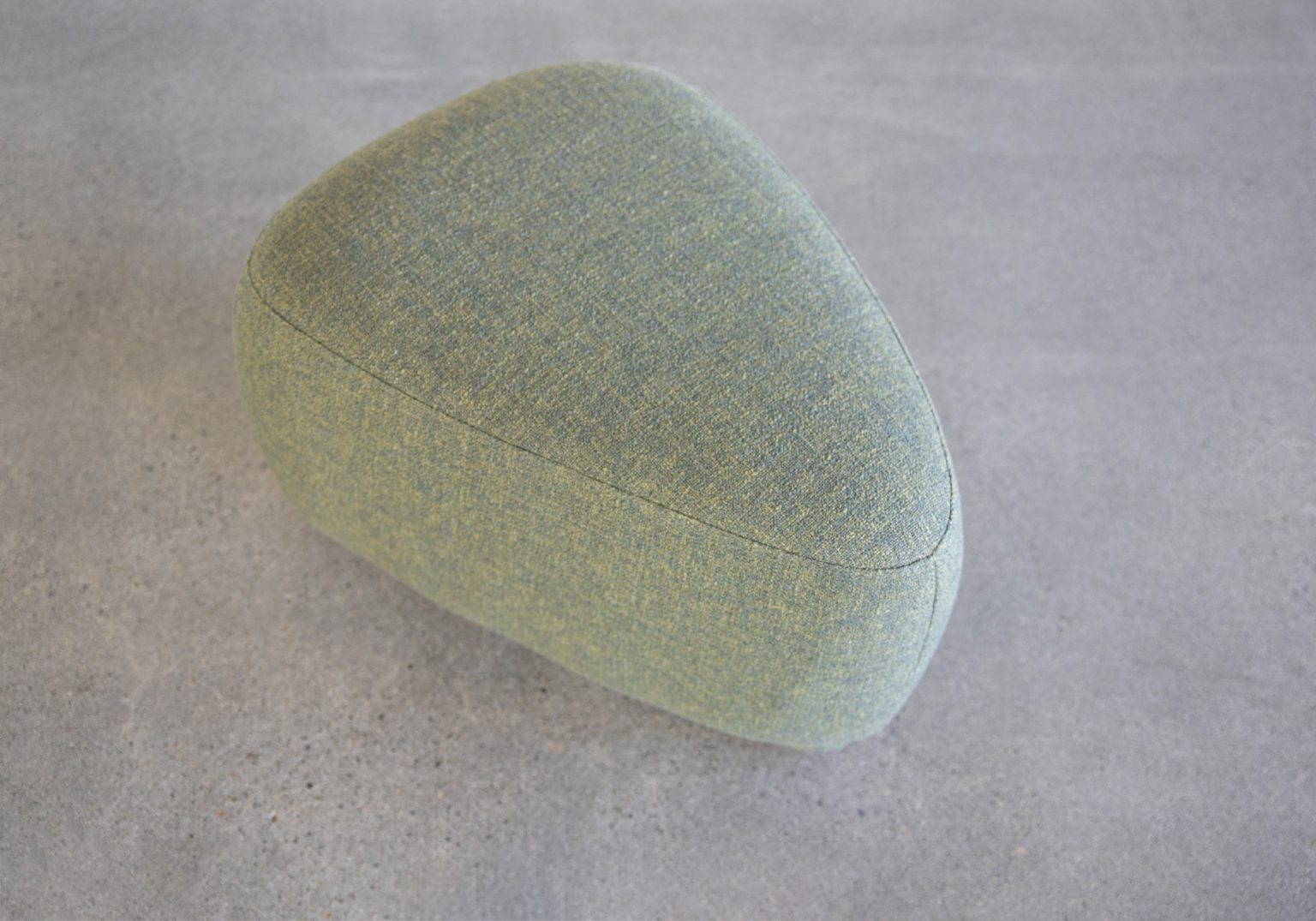 sandy small green fabric ottoman