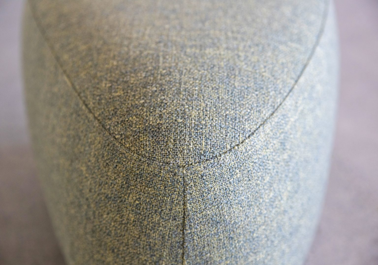 sandy small green fabric ottoman