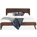 Tahoe Walnut Queen Bed with Upholstered Headboard