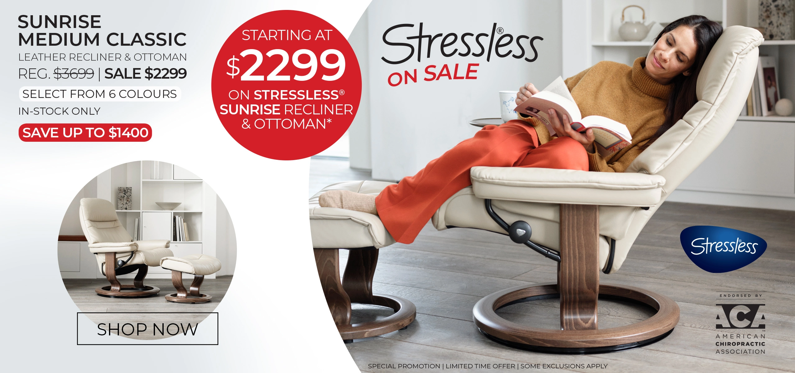 Stressless Sunrise Recliner Promotion