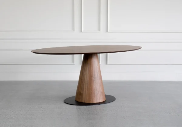 Enna Wood Dining Table - Angle