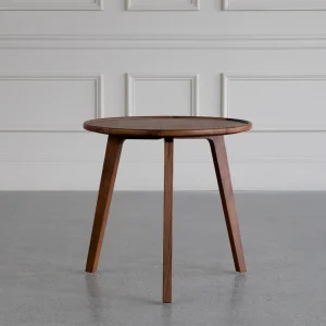 Mette Side Table in Walnut - Angle