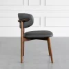 Dino Iron Leather Dining Chair - Side