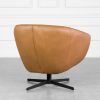 CardIff Oslo Antel Leather Swivel Chair - Back