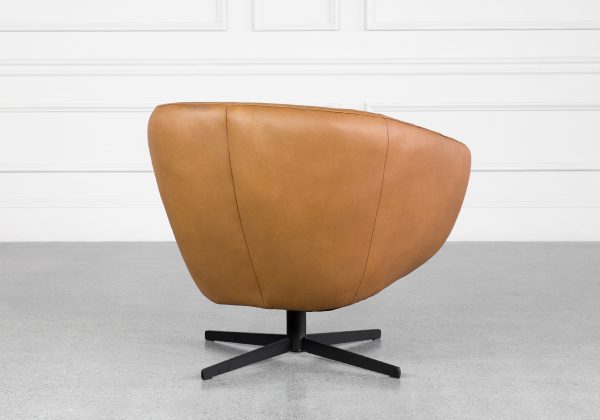 CardIff Oslo Antel Leather Swivel Chair - Back