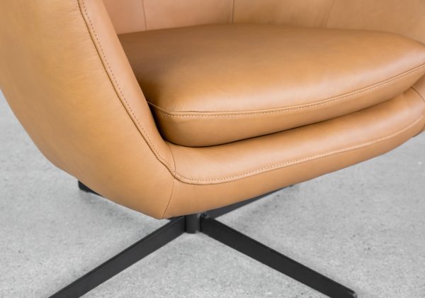 CardIff Oslo Antel Leather Swivel Chair - Details