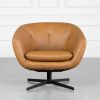 CardIff Oslo Antel Leather Swivel Chair - Front