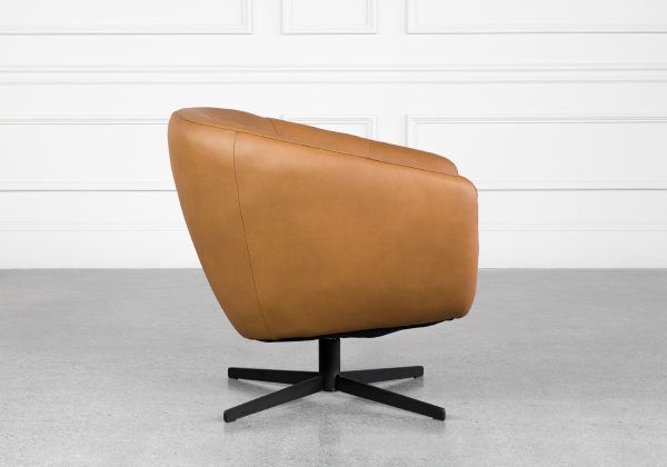 CardIff Oslo Antel Leather Swivel Chair - Side