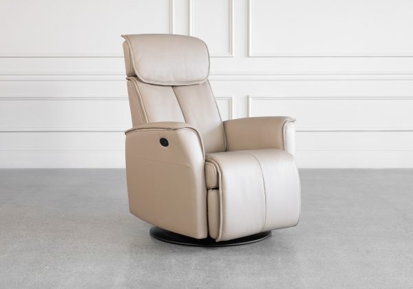 Commander GP377 - Sandstorm Leather Recliner - Angle