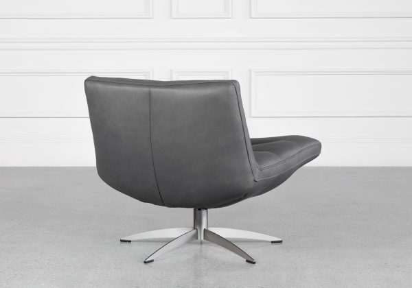 Leeds Leather Swivel Chair - Back