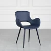 Porter Black Vinyl Armchair - Angle