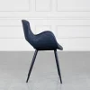 Porter Black Vinyl Armchair - Side