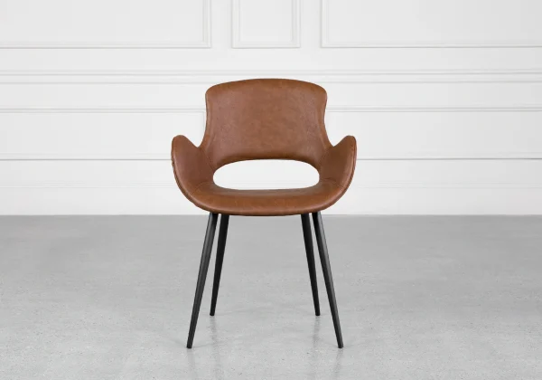 Porter Tan Vinyl Armchair - Front