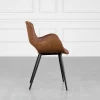 Porter Tan Vinyl Armchair - Side