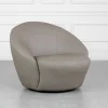 Preston Dust Leather Accent Chair - Angle