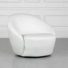 Preston Pebble Leather Accent Chair - Angle