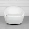 Preston Pebble Leather Accent Chair - Front