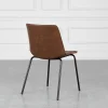 Samuel Tan Vinyl Dining Chair - Back